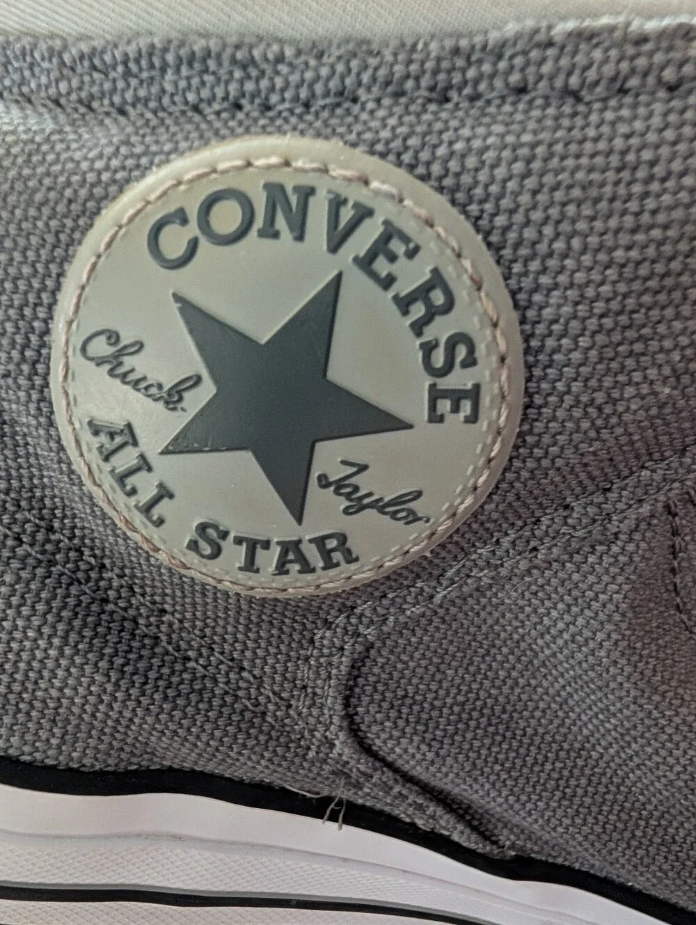 Converse Gray High Top Canvas Sneakers - Picture 2 of 6